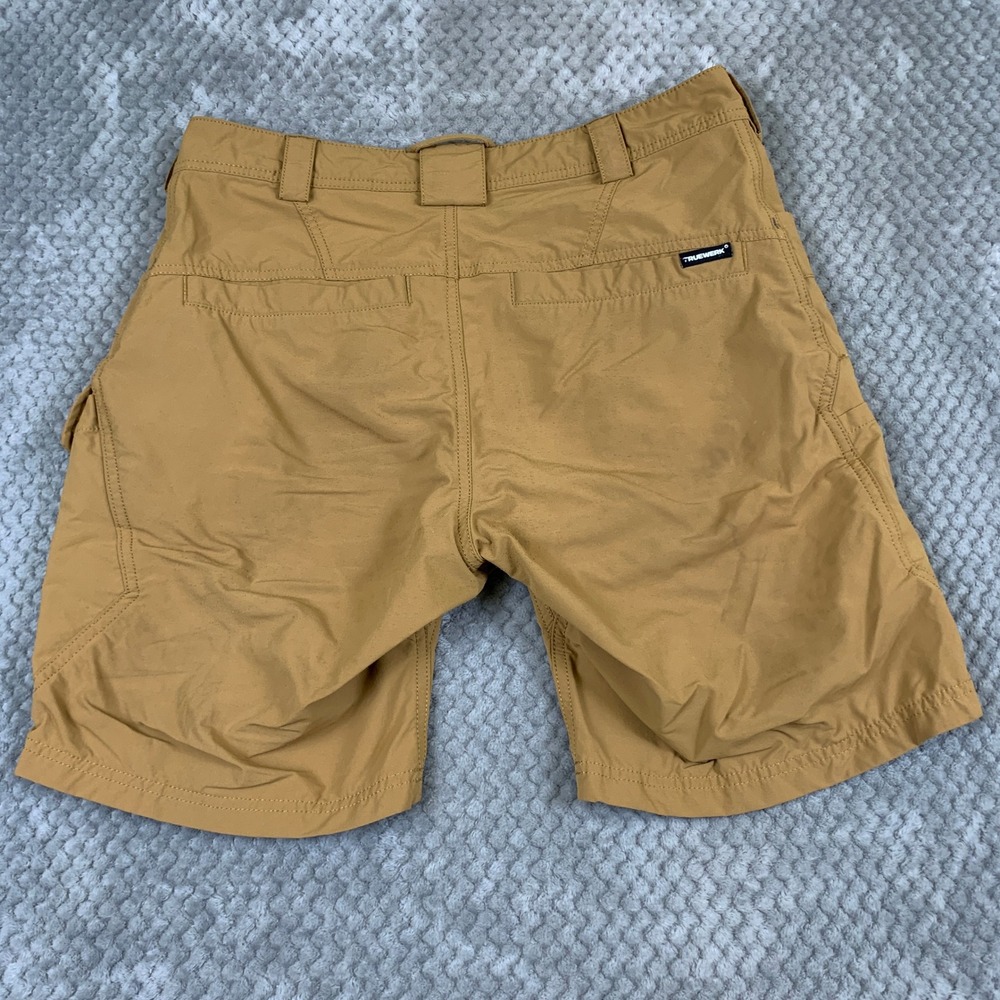 Truewerk T1 Werkshort Men 32 Sand Tan Technical Work Shorts 4-Way Stretch Pocket - Picture 3 of 12